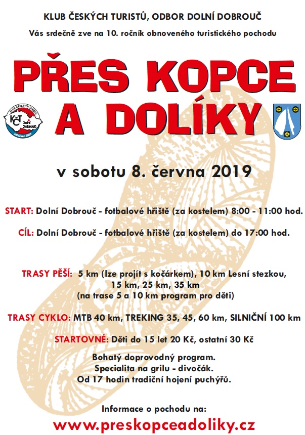 Přes kopce dolíky 2019
